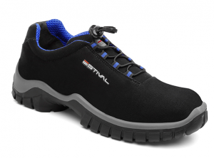Sapato de Segurança Microfibra Preto/Azul Estival Bico Composite EN10023S2 CA 42554