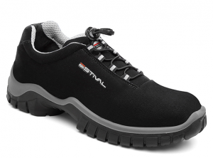 Sapato de Segurança Microfibra Bico PVC Preto Estival EN10021S2 CA 44592  + Palmilha Ergonomica