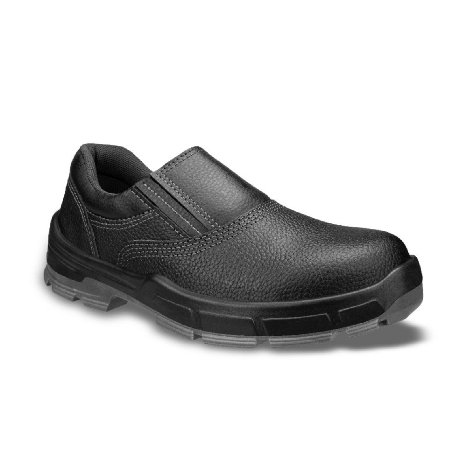 Sapato Segurança Couro Preto Elástico Monodensidade Bracol Bico PVC 2020BSES4600LL CA 43443