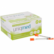 Seringa Insulina 1ml - Agulha 8mm x 0,3mm (Pacote c/ 10 Unidades) - UNIQMED