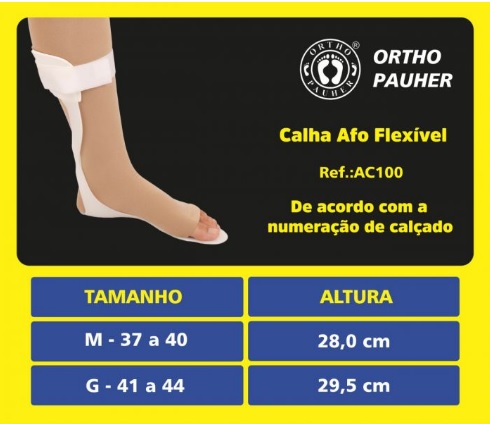 CALHA AFO  BRACE PAHUER BRANCO O PAHUER AC100