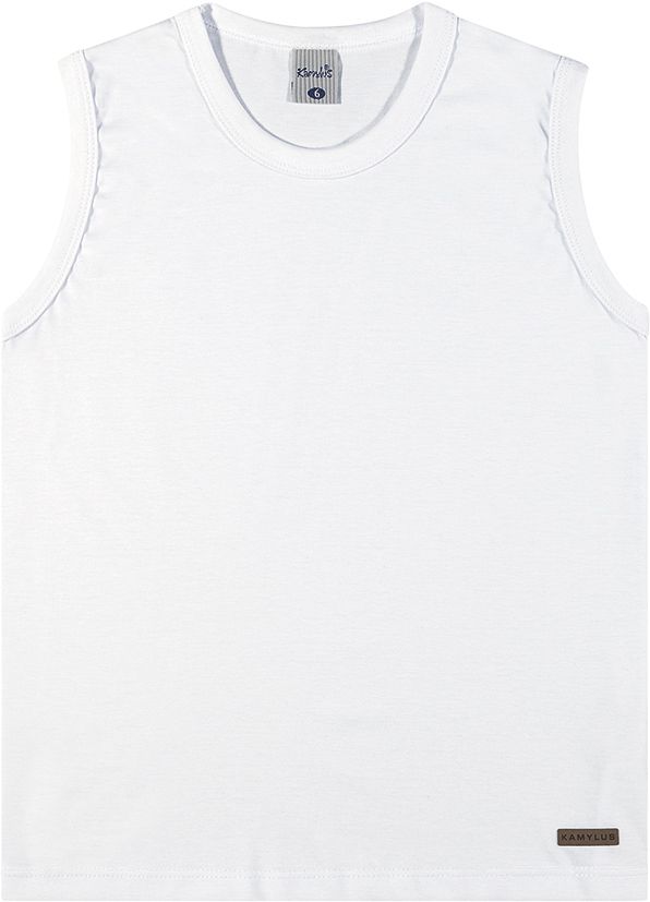 Camiseta infantil regata masculina meia malha - ref.11339