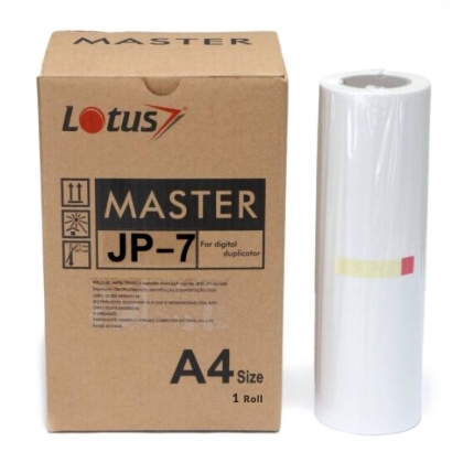 Master Térmico para Duplicador Digital JP7 A4 240mm X 50m Lotus Compatível para Ricoh JP730 JP735 JP780 JP755 CP6123L