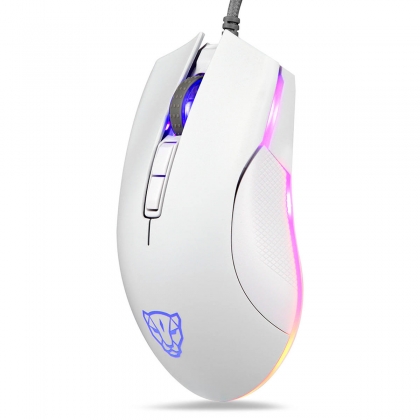 Mouse Gamer 7 Botões até 12400 DPI Software de Configuração e Macro Motospeed V70 Essential Branco