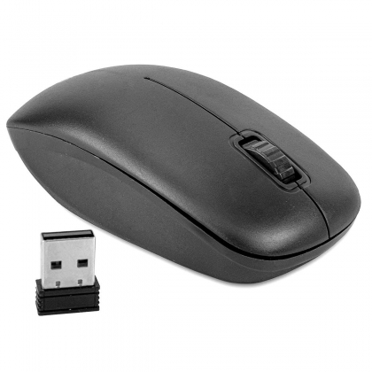 Mouse Sem Fio Preto com Scroll Exbom MS-S22