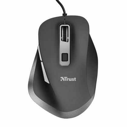 Mouse USB Comfort com 6 Botões Apoio para Polegar DPI Ajustável até 5000 Trust Fyda