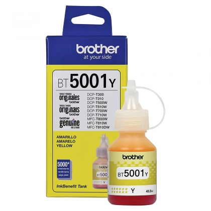Tinta Brother BT-5001Y BT5001Y Original Amarelo para InkTank DCP-T300 DCP-T500W DCP-T820DW MFC-T4500DW Refil 48,8ml