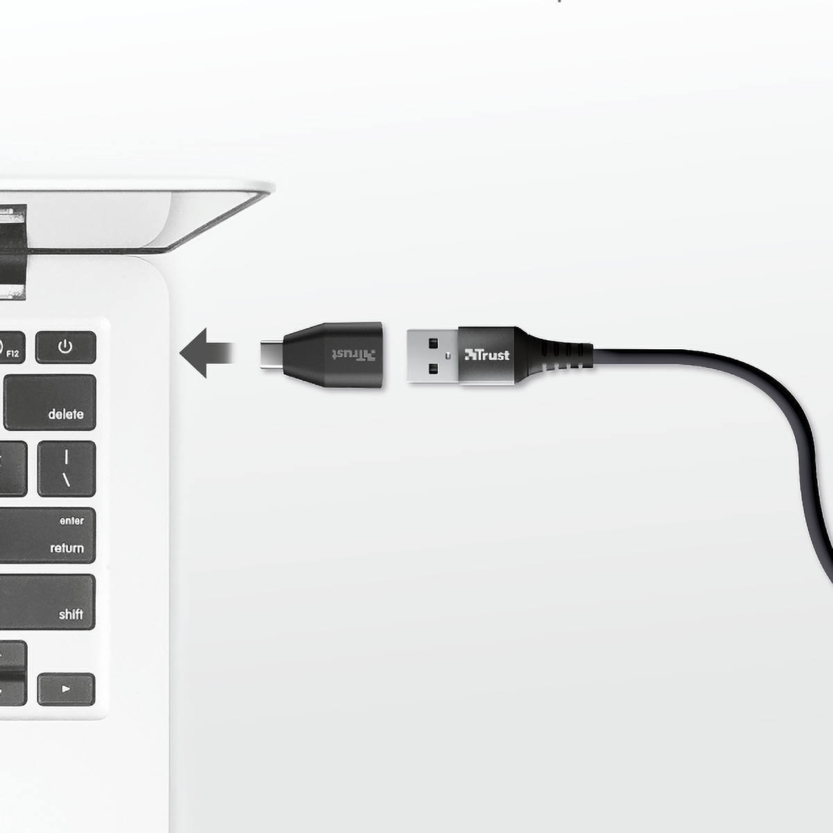 Adaptador USB Tipo-C para USB 3.1 Tipo A Ultra Compacto Trust Calyx