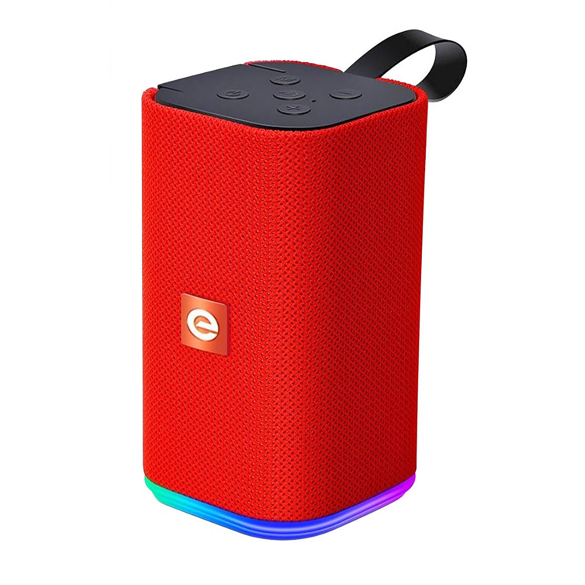 Caixa de Som Bluetooth Portátil Multimídia FM SD P2 USB Mic SoundBox LED RGB com 7 Cores Exbom CS-M31BTL Vermelha