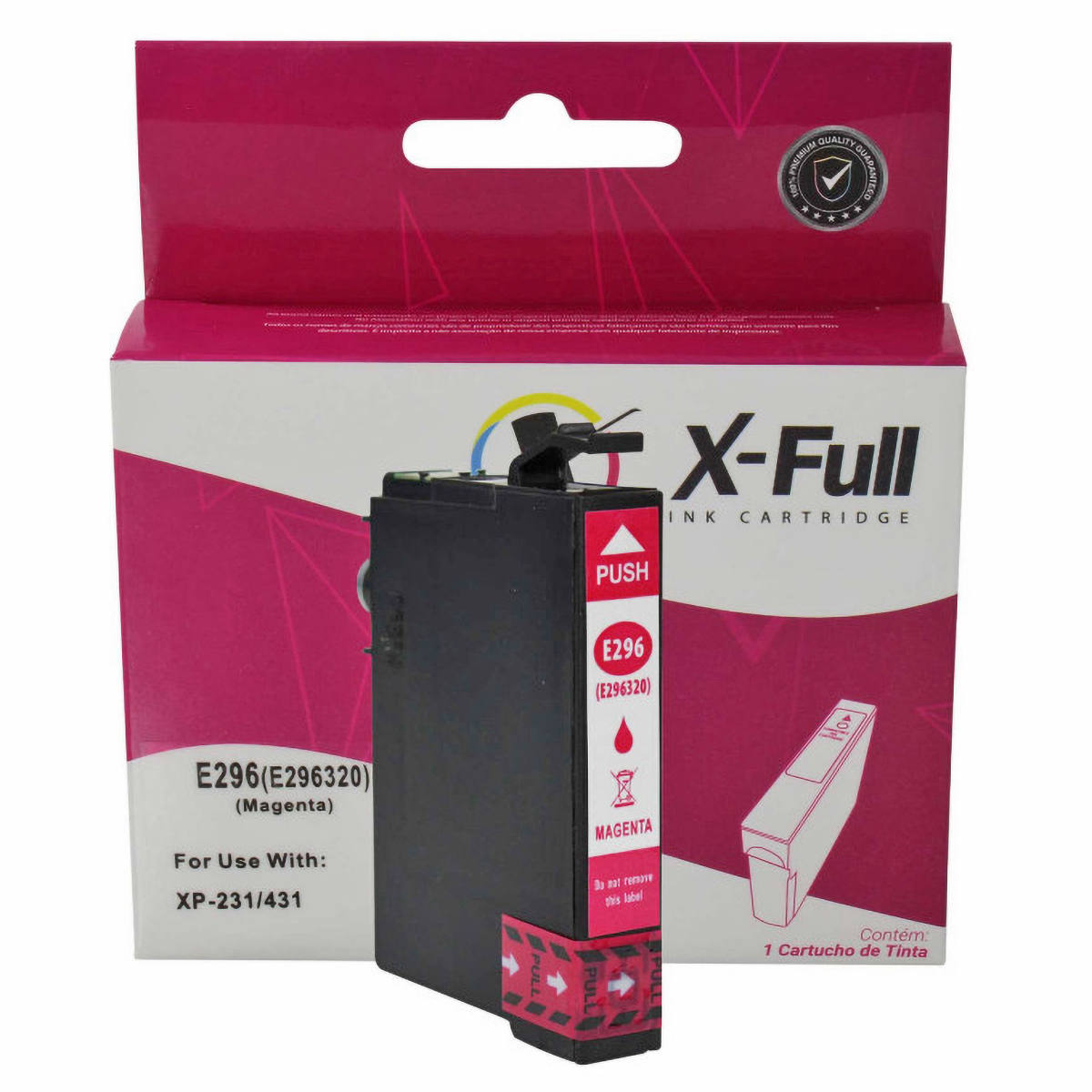 Cartucho de Tinta X-Full Compatível com Epson E296 para XP-231 XP-431 XP-241 XP-441 XP231 XP431 Magenta 9,5ml