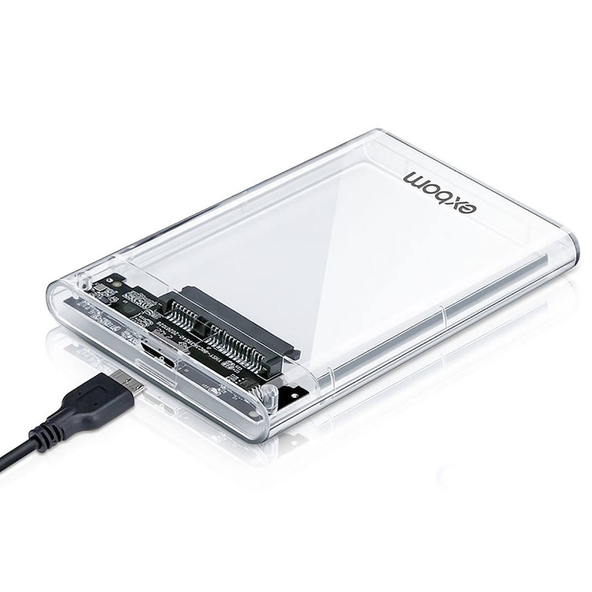 Case Externo USB 3.0 Transparente para HD 2.5" SSD SATA Exbom CGHD-35
