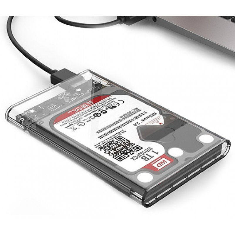 Case USB 3.0 para HD SATA 2.5" Externo Transparente Infokit Ecase-300