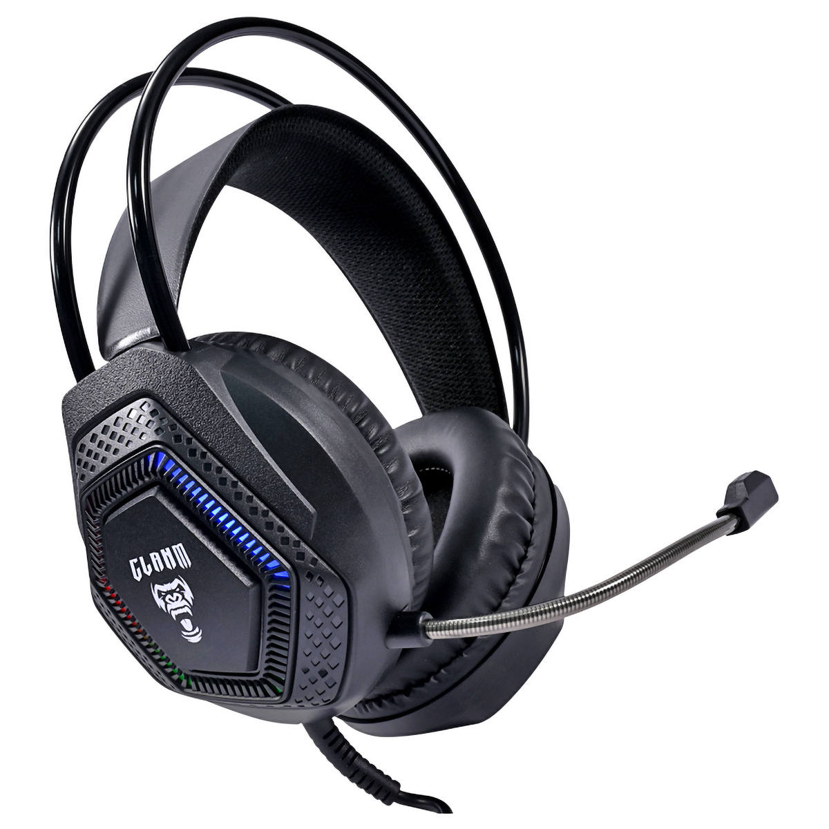 Fone de Ouvido Gamer Stereo Microfone Omnidirecional Cabo 2m Headset Clanm CL-HJ507 Preto