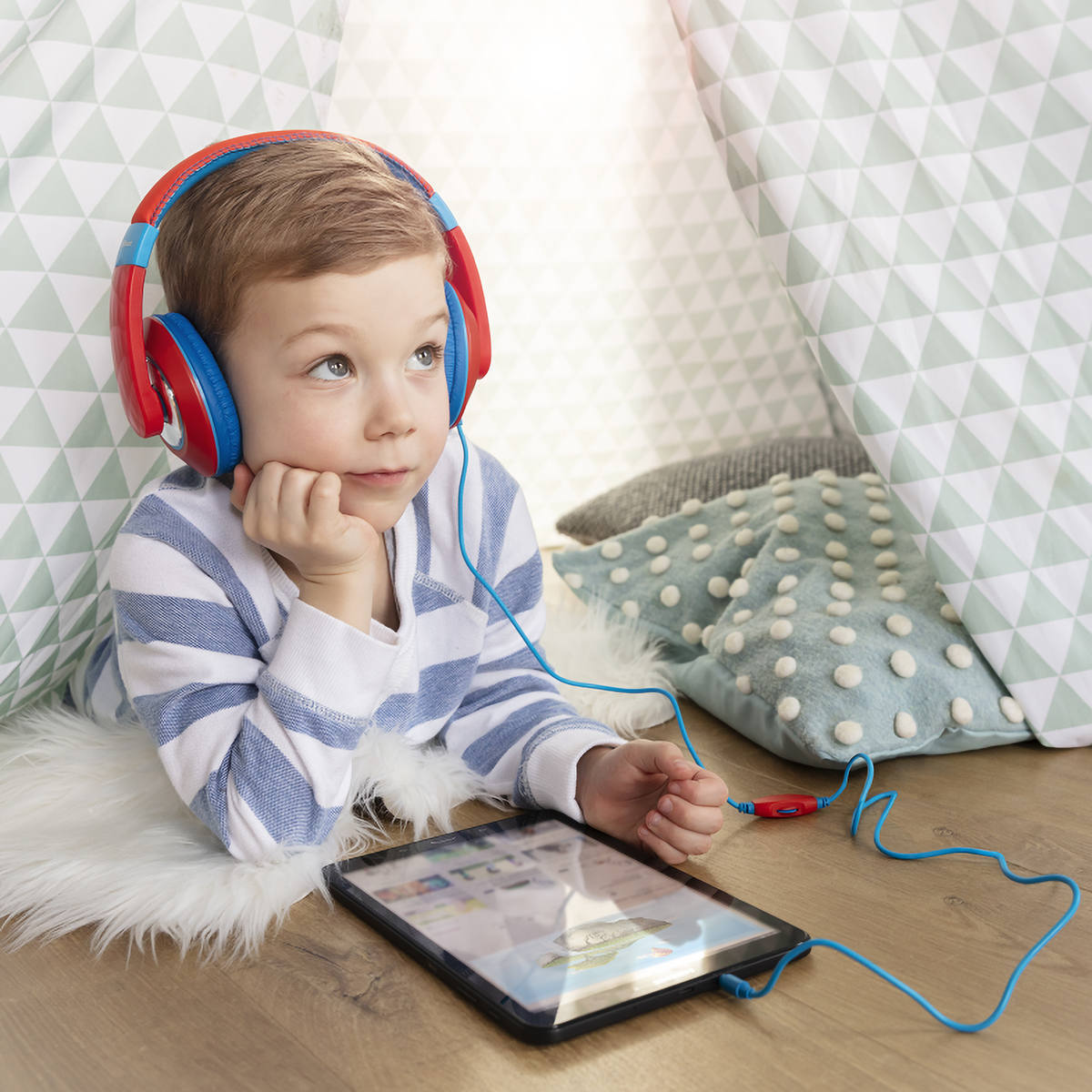 Fone de Ouvido Para Crianças Com Limitador de Volume até 85DB e Proteção Auricular Trust Sonin Kids Red