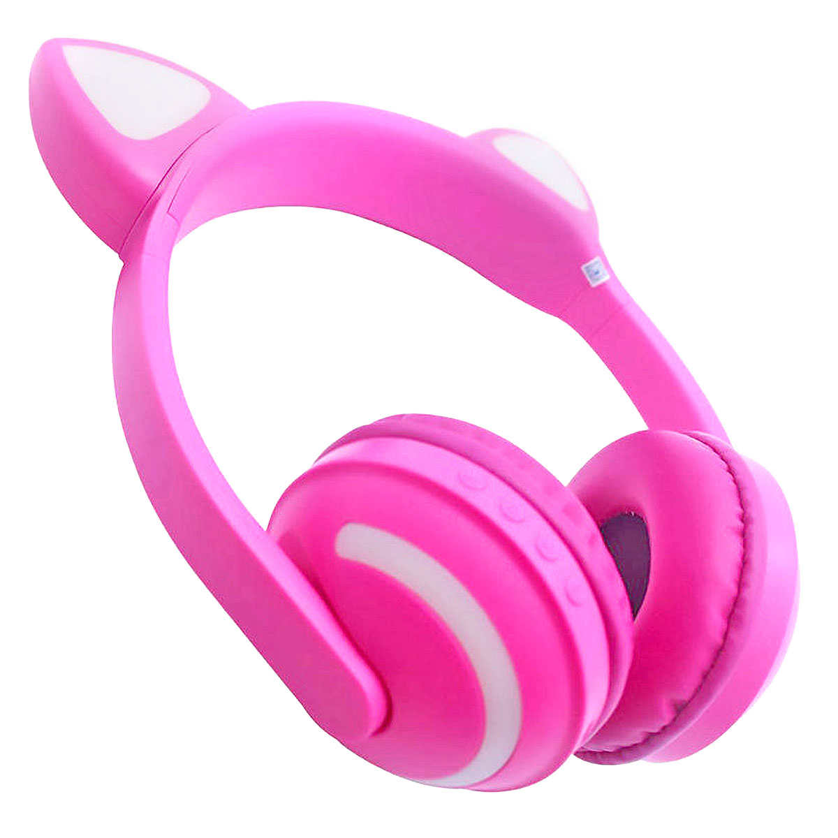 Headphone Bluetooth com Orelhas de Gato e Iluminação LED Fone Sem Fio de Gatinho Exbom HF-C240BT Rosa