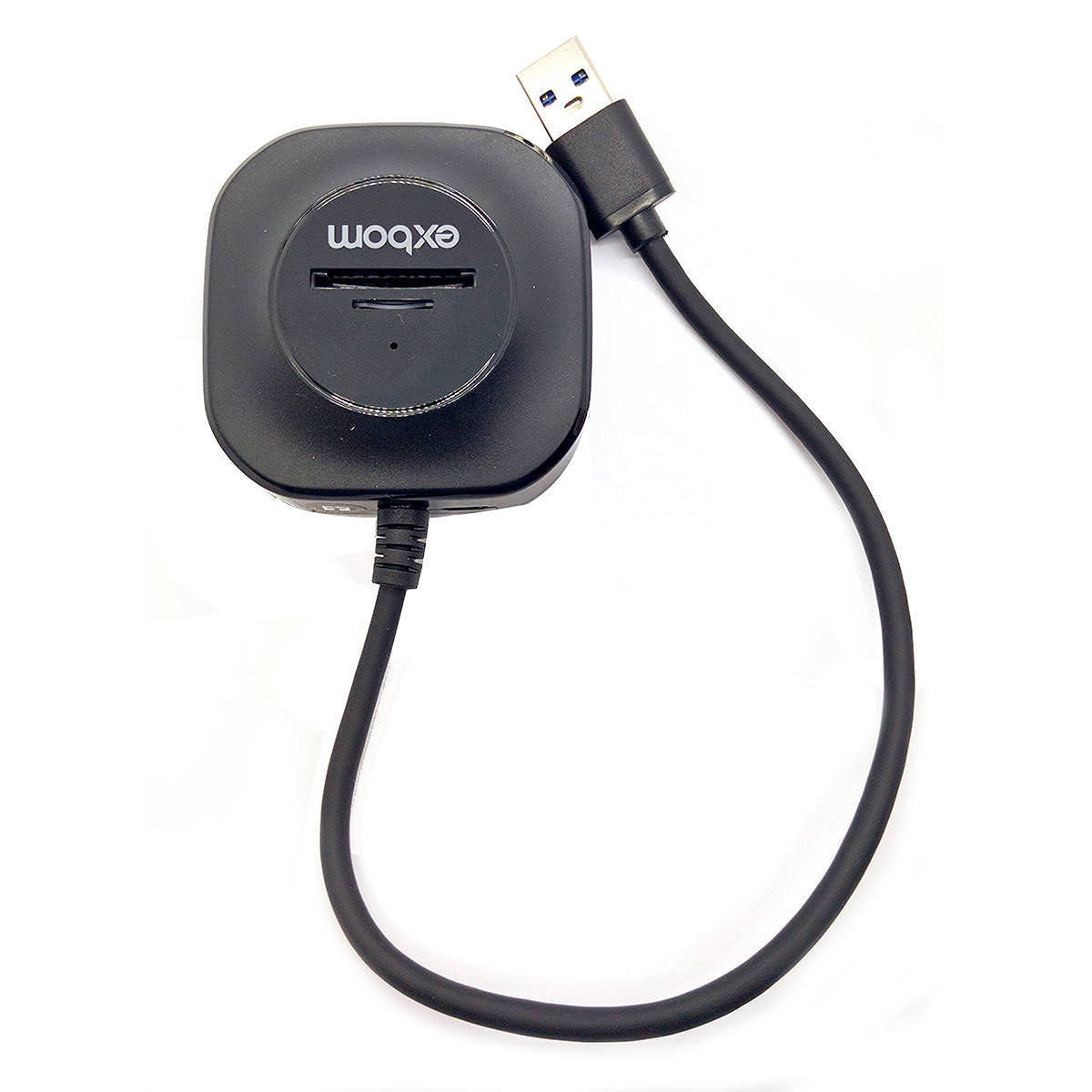 HUB USB 5 em 1 com 3 Portas USB 2.0 + 1 Leitor de Cartão microSD + 1 SD Exbom UH-R23