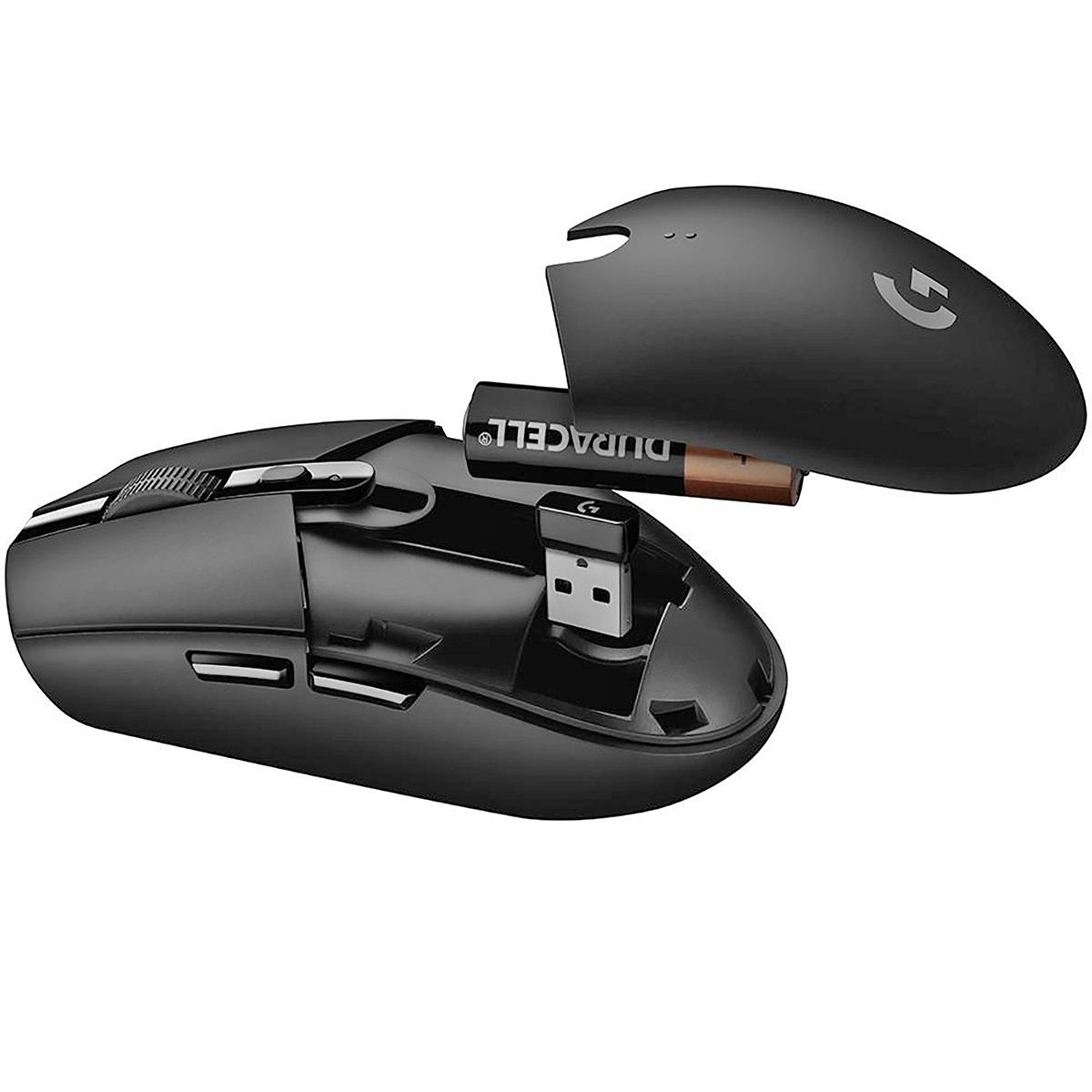 Mouse Gamer Sem Fio Logitech G305 LIGHTSPEED Sensor HERO 1m/s 6 Botões Programáveis Até 12.000 DPI Preto 910-005281
