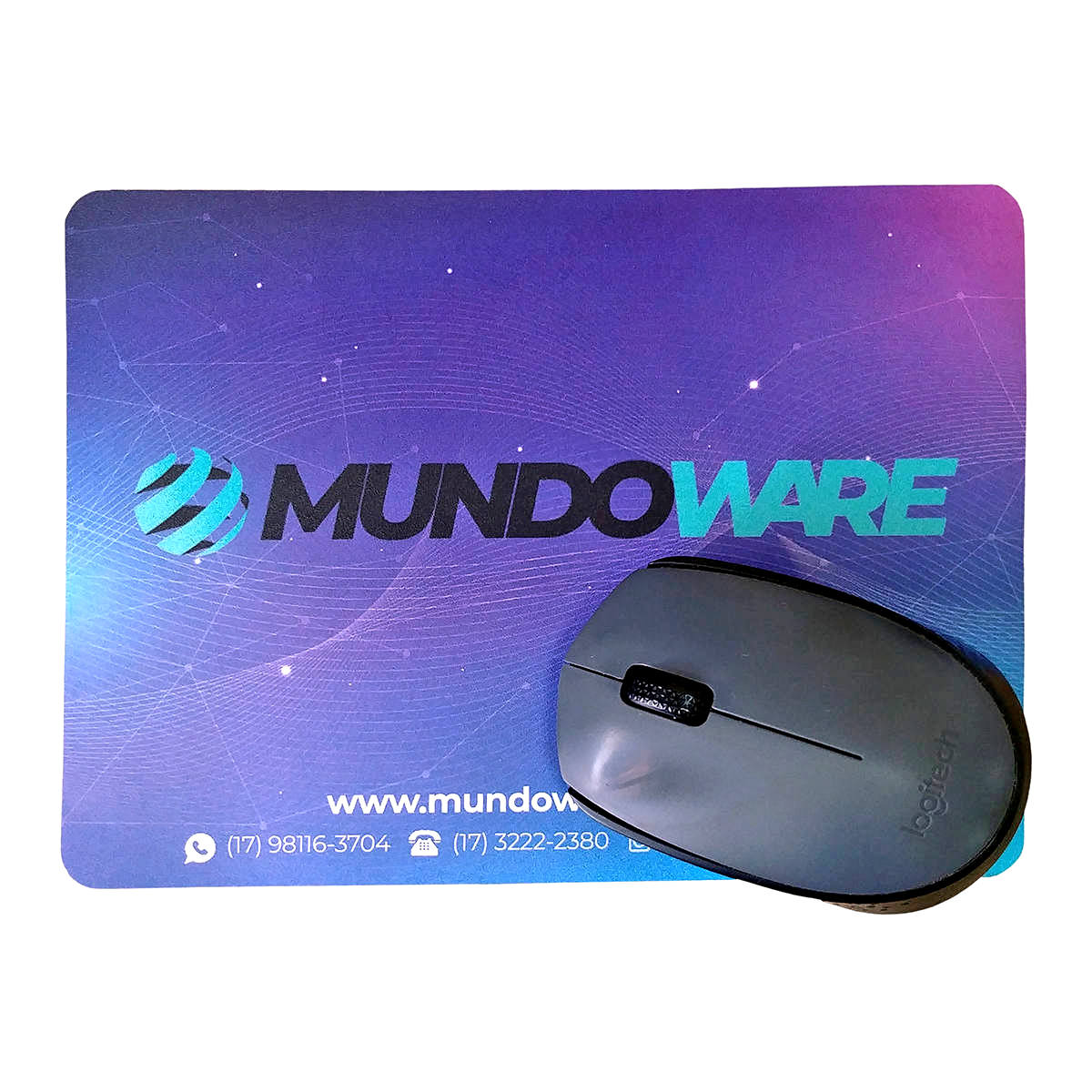 Mouse Pad Mundoware 15x20cm Compacto Base Antiderrapante
