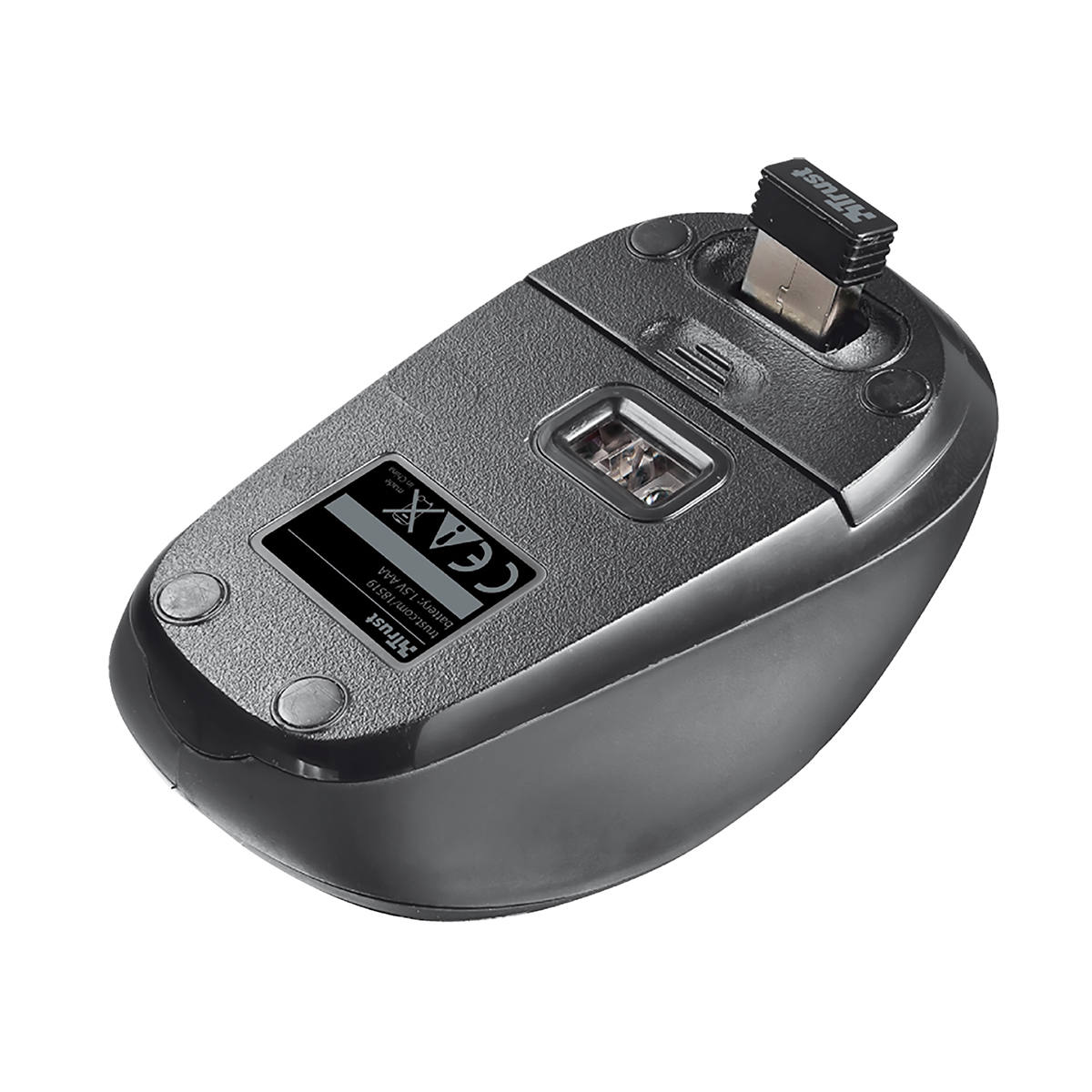 Mouse Wireless Compacto com Botão Seletor de DPI Micro Receptor USB Acompanha Pilha Trust Yvi Cinza