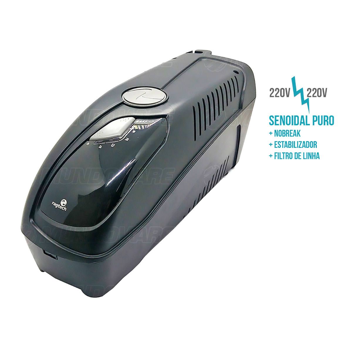Nobreak 700VA 490W Senoidal Puro E/S 220V Monovolt Conector para Bateria Externa USB Inteligente Ragtech Easy Pro 4165