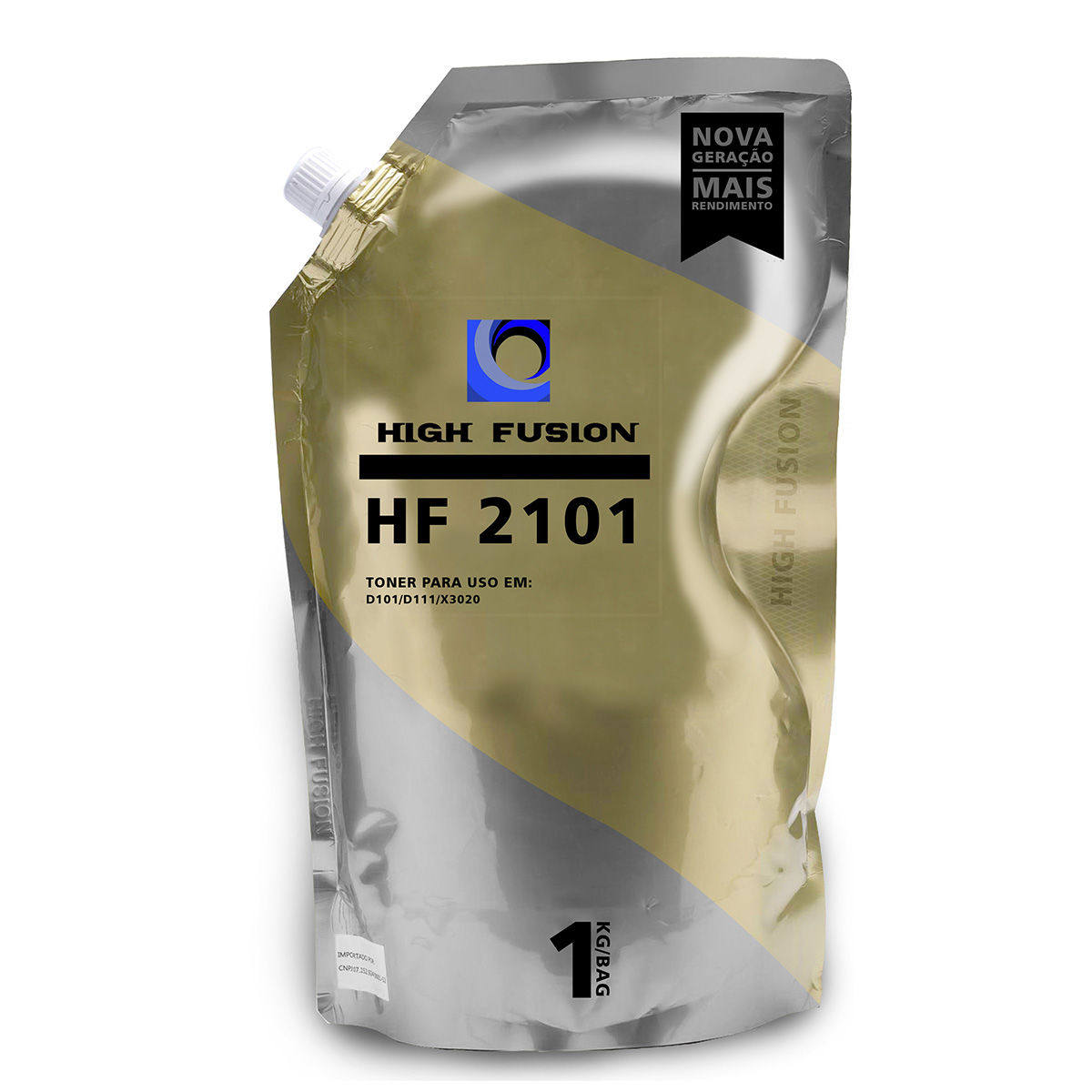 Pó de Toner High Fusion HF2101 HF1101 compatível para Samsung D111 D101 D116 / Preto / Bag 1 kg
