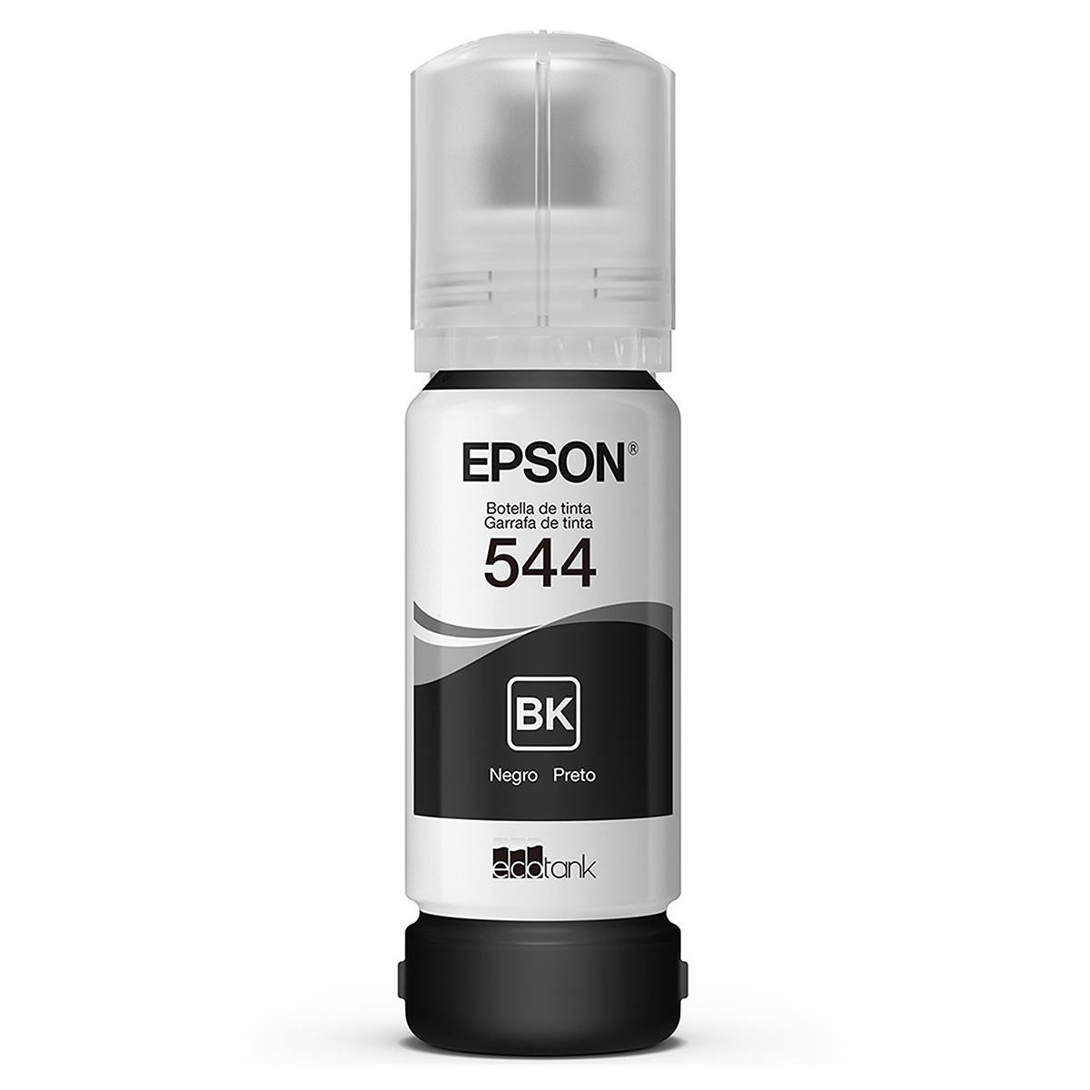 Tinta Epson 544 T544120 T544 Preta Original para Ecotank L3110 L3150 L3160 L3250 L1250 Refil de 65ml