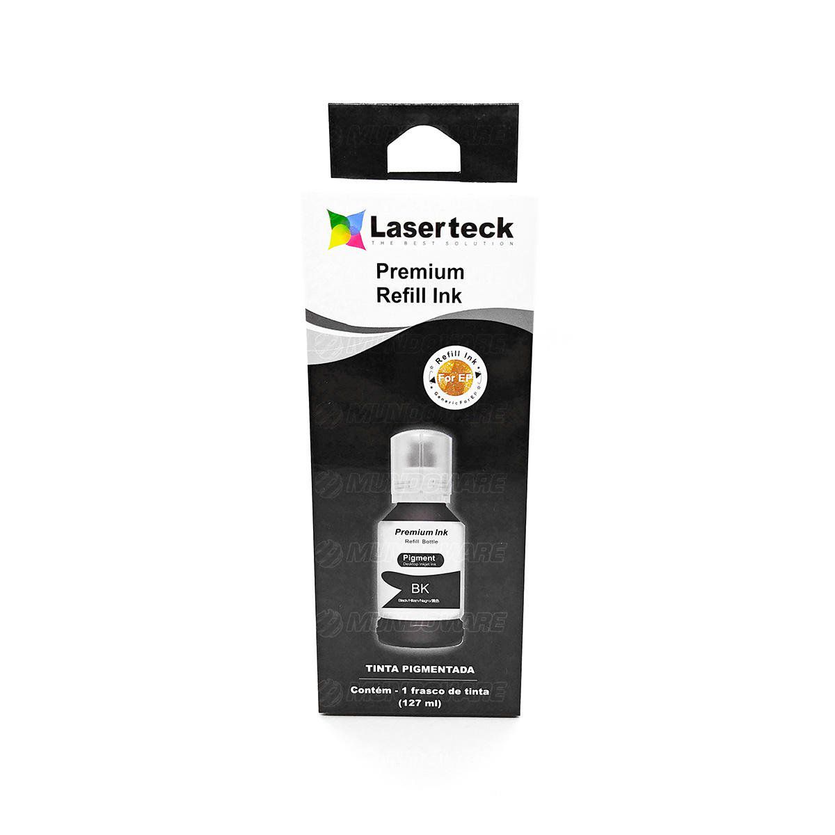 Compatível: Tinta Pigmentada Laserteck para Epson L4150 L4160 L6160 L6161 L6171 L6190 L6191 4150 6160 / Preto / 127ml