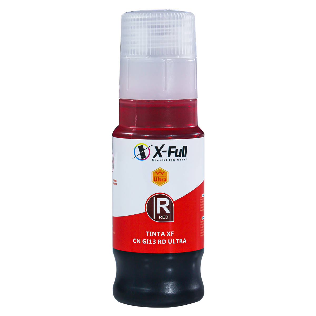 Tinta X-Full Compatível com GI13 GI-13 Vermelho Corante para Impressoras Canon G510 G610 G-510 G-610 Garrafa de 70ml