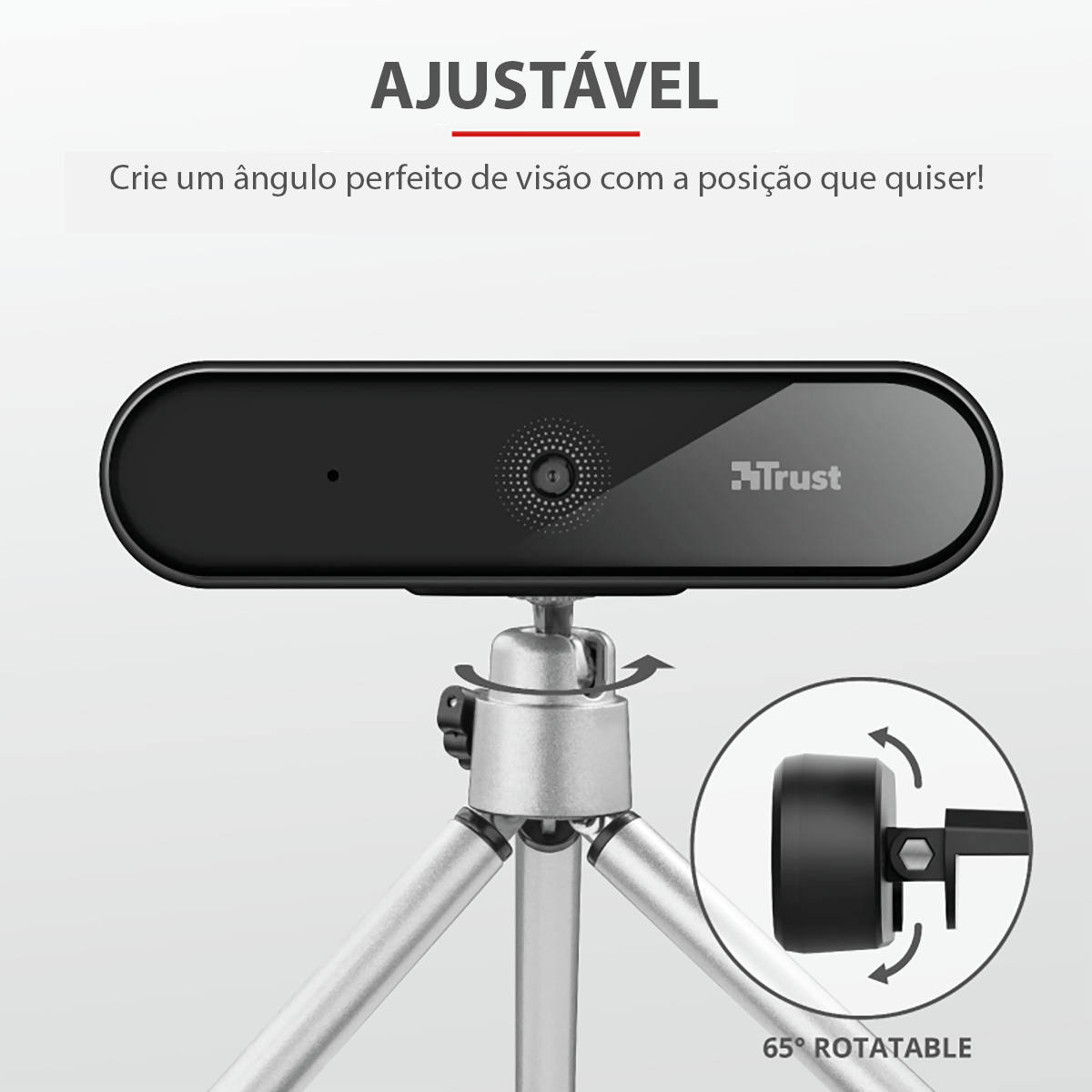 Webcam Full HD Tyro 1080p para Videochamadas com Auto Foco Microfone e Tripé Incluso