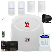 Kit Alarme Active 32 Duo Jfl Sensor IrPet 520 Duo e Ds 420