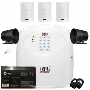 Kit Alarme Residencial Brisa Cell 804 Com Sensores Sem Fio IrPet 530 Sf Jfl