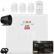 Kit Alarme Residencial Jfl Asd 200 Com Sensores Idx 1001 e Ird 640