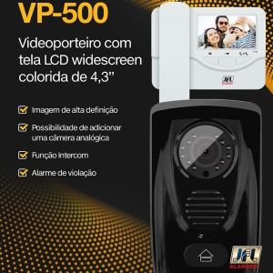 Video Porteiro Colorido Tela De 4,3 Vp-500 Com Monofone Jfl