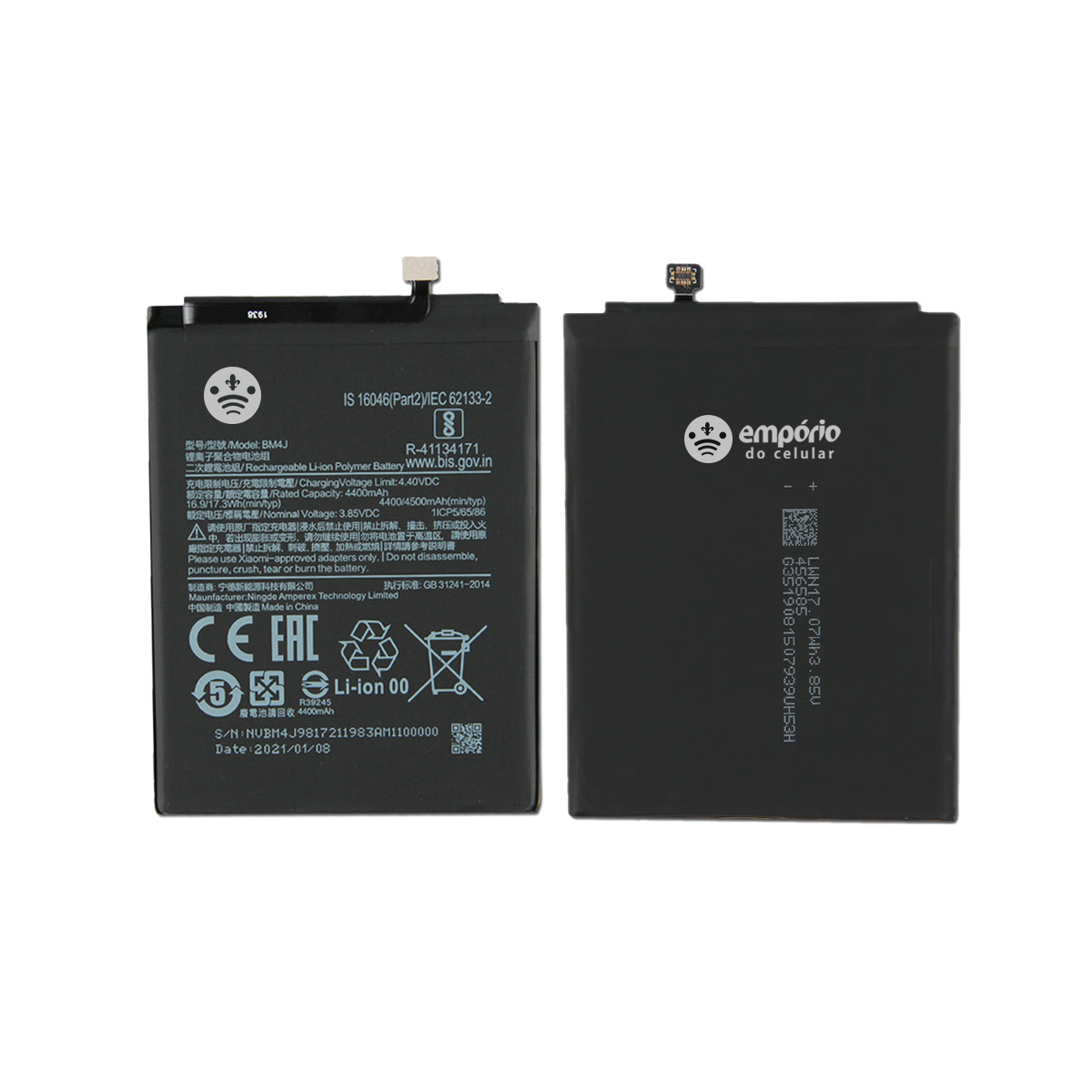 Bateria Compatível Com Redmi Note 8 Pro 4500 Mah BM4J