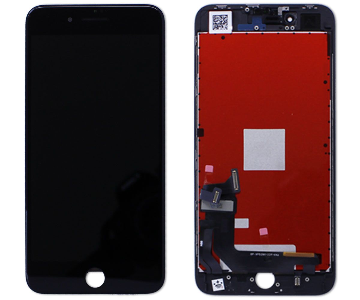 Kit Tela Display iPhone 8 Plus Premium Branco + Bateria + Capa Apple Azul Escura