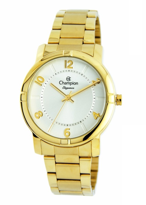 Relógio Champion Elegance Feminino Dourado CN26644H