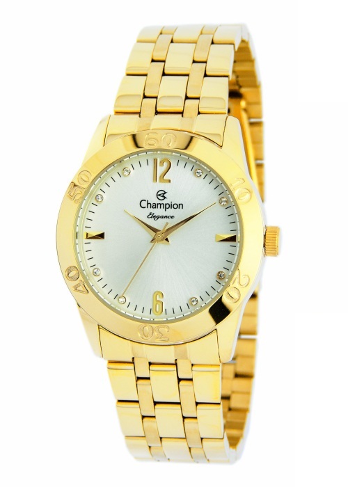 Relógio Champion Elegance Feminino Dourado CN26699H
