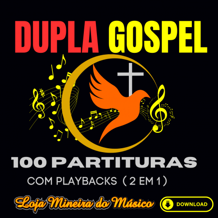 100 Partituras Gospel em PDF com Playbacks MP3| Acesso ao Pacote 2 em 1