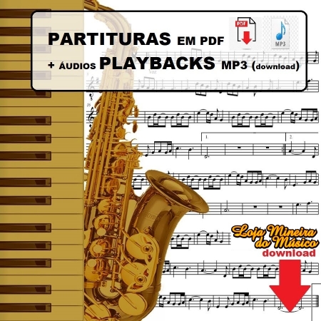 Sax Alto Samba e Pagode Partituras com Playbacks | Coletânea de Partituras MPB com Músicas de Sambas e de Pagodes Partituras em PDF com Playbacks em MP3 Download | Baixe pela Internet