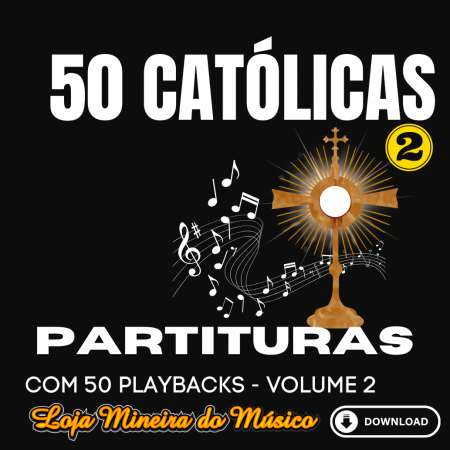 TECLADO Partituras Católicas com Playbacks MP3 e Midis (Volume 2) Teclado Violino ou Flauta