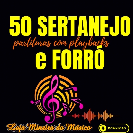 TECLADO Sertanejo | Partituras Sertanejo e Forró com 50 Playbacks Sertanejo e Forró - MIMO MUSICAL