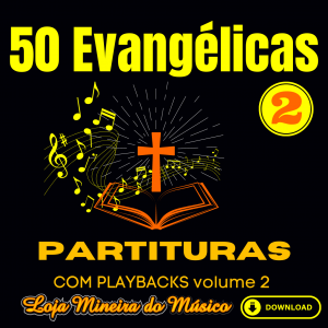 SAX TENOR PARTITURAS EVANGÉLICAS COM PLAYBACKS GOSPEL 50 MÚSICAS (VOLUME 2)
