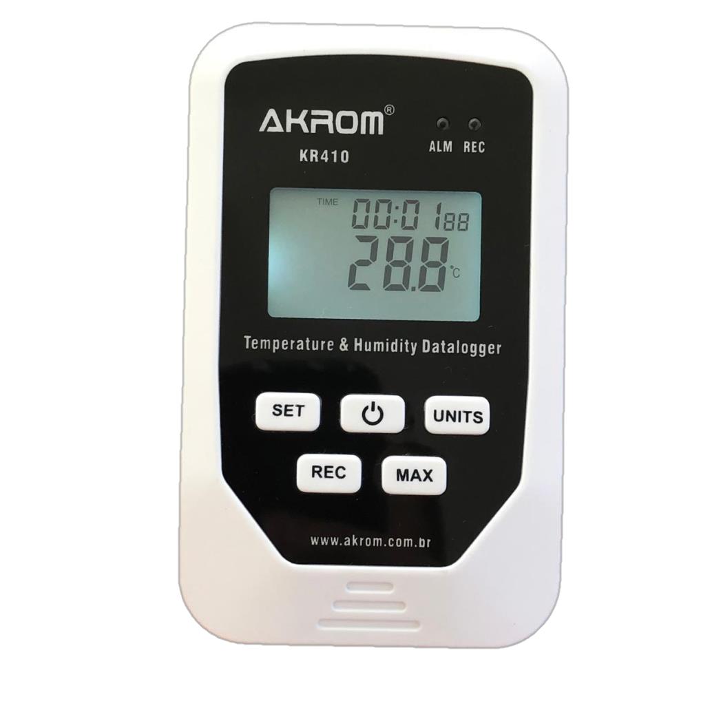 KR410 Datalogger de temperatura e umidade com conexão USB