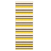 Tapete Saturs Moderno Listrado Amarelo 60 x 200 cm Tapete para Sala e Quarto
