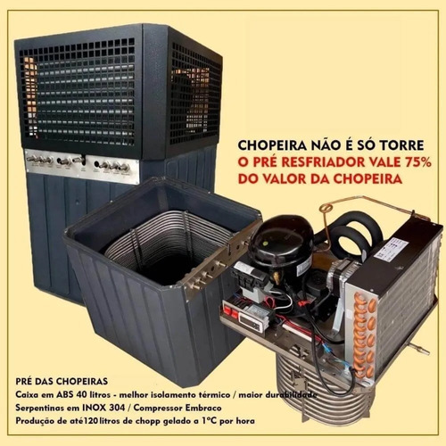 Chopeira Torre Naja Italiana 1 Via Completa Celli Turbo 120l  - Sua Casa Gourmet e Cia