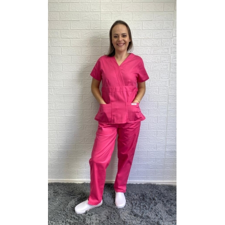 Conjunto Scrub - Pijama cirurgico feminino Anatomys Pink 100% Algodão