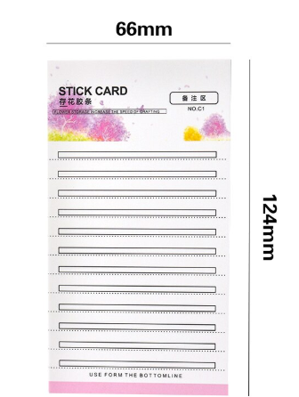 Paleta Stick Card para Armazenar Fans Cristalizados 
