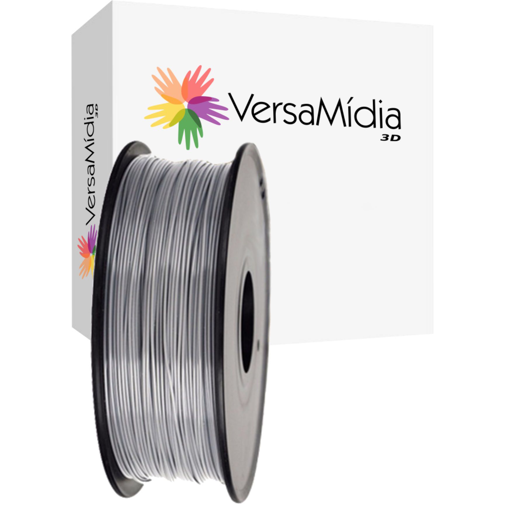 Filamento PLA Aditivado Metal VersaMídia 3D Premium  1.75mm 0.5Kg  - cód. 11515, 11519