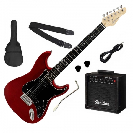 Kit Guitarra Stratocaster Giannini G 102 + Amplificador e Acessórios