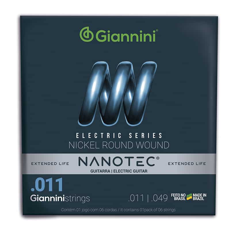 Encordoamento Giannini Nickel Nanotec Guitarra .011 GEEGST11 PN